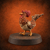 Pecking Order Barnyard Chicken C — painted concept preview (miniature supplied unpainted)