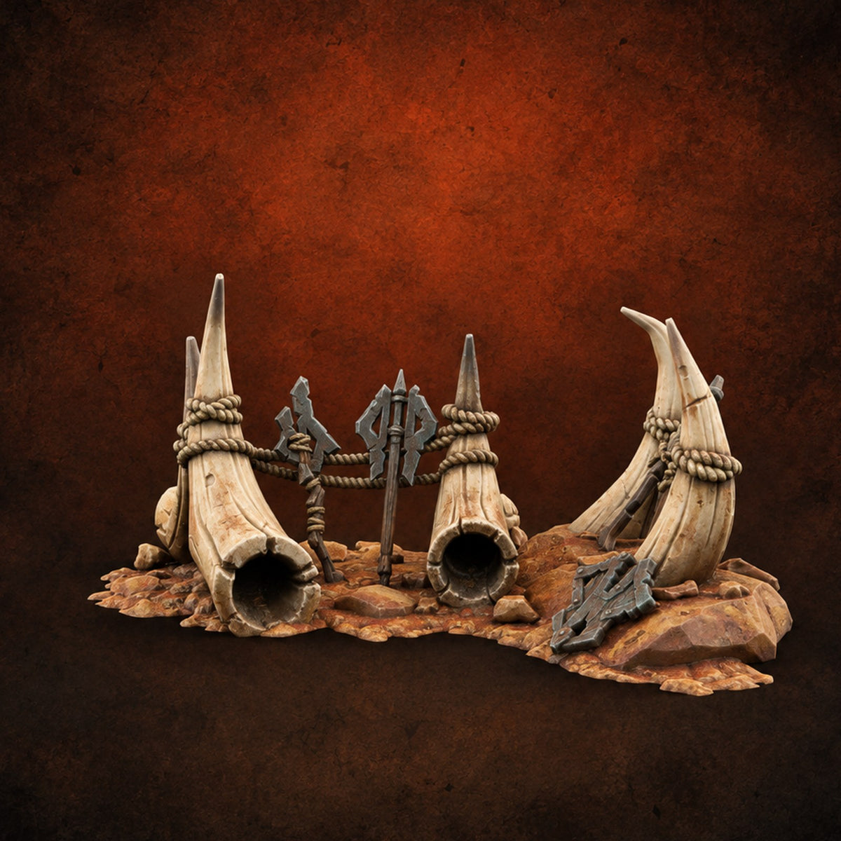 Where the Badlands Grow Teeth Horned Badlands Terrain Piece G — painted concept preview (terrain supplied unpainted)
