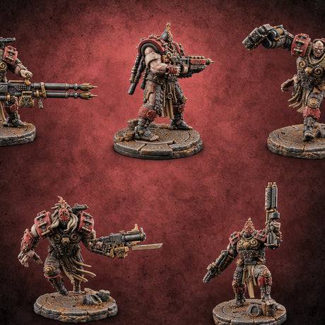 Chain Skirts Ogre Armoured Gunners — painted concept preview (miniature supplied unpainted)