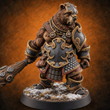 Winter's End, Appetite Awake Werebear Club Warrior — painted concept preview (miniature supplied unpainted)