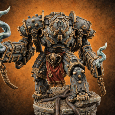 Strength Has a Pedestal Warforged Heavy Automaton C — painted concept preview (miniature supplied unpainted)