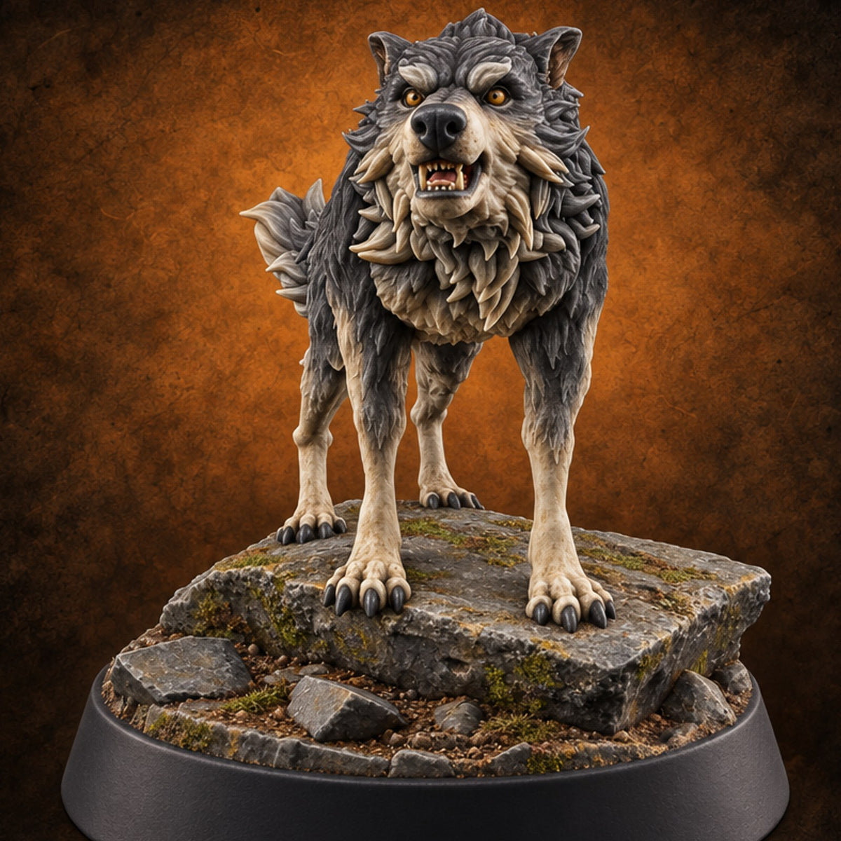 Moon Called, Pack Answered Wolf Beast D — painted concept preview (miniature supplied unpainted)