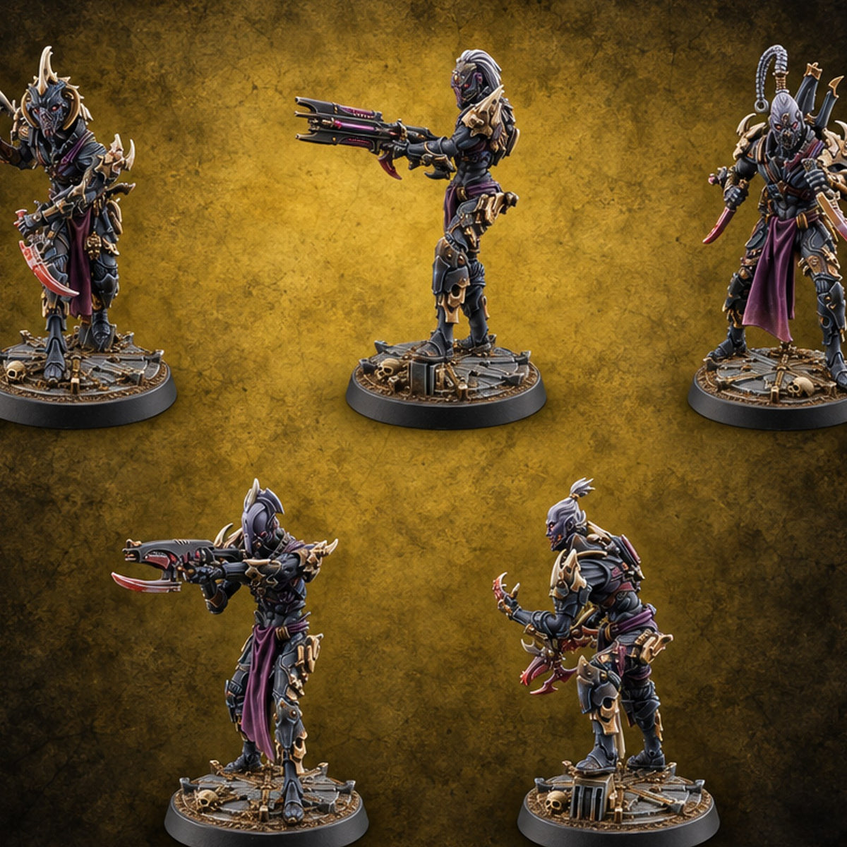 Barbed Remarks Drow Raiders — painted concept preview (miniature supplied unpainted)