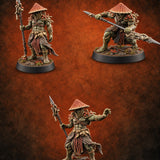 Hat Low, Spear Lower Myconid Spear Warriors — painted concept preview (miniature supplied unpainted)