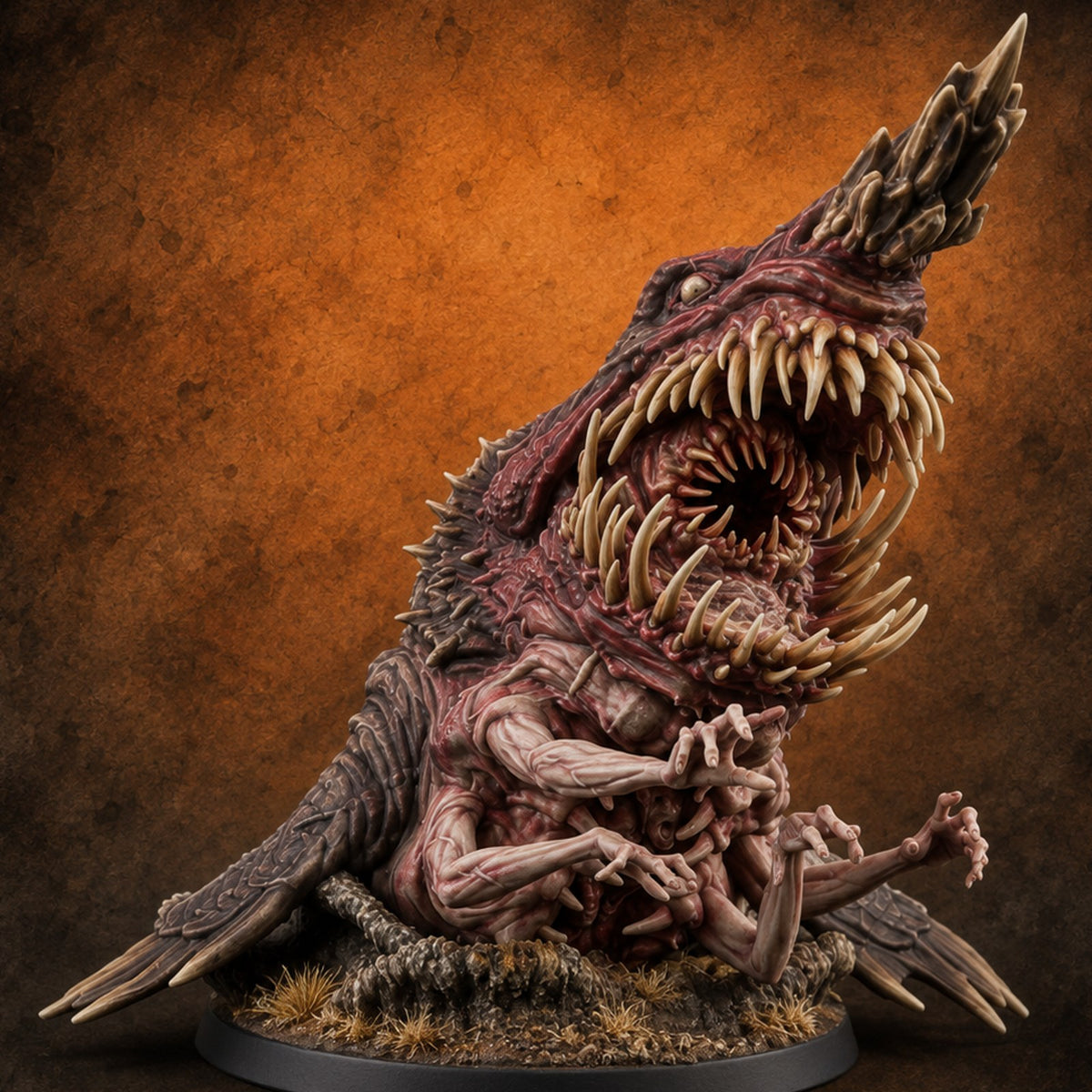Teeth Behind Every Beak Maw Demon A — painted concept preview (miniature supplied unpainted)