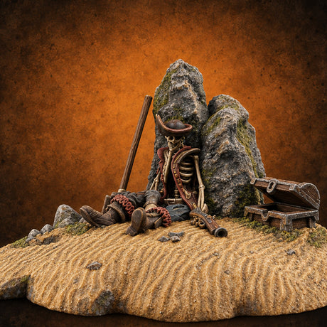 Last Watch Under Two Stones Pirate Skeleton Island Terrain — painted concept preview (terrain supplied unpainted)