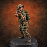 Sweeping the Perimeter Human Bullpup Rifleman B — painted concept preview (miniature supplied unpainted)