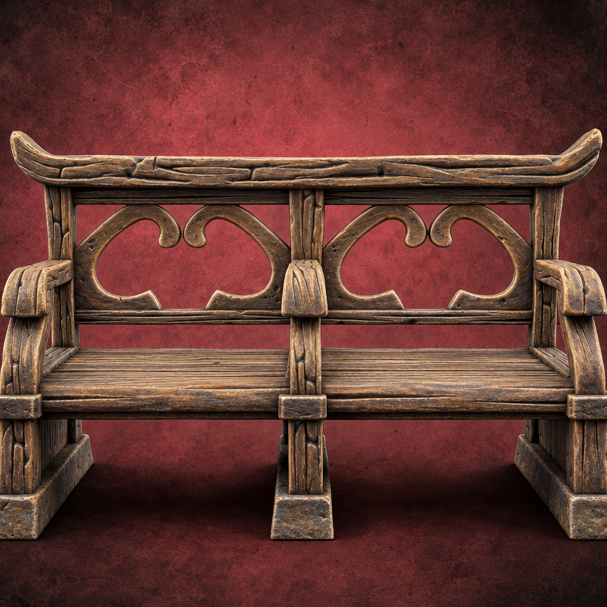 Hay Cart Left Mid-Lane Wooden Town Street Scenery A — painted concept preview (terrain supplied unpainted)