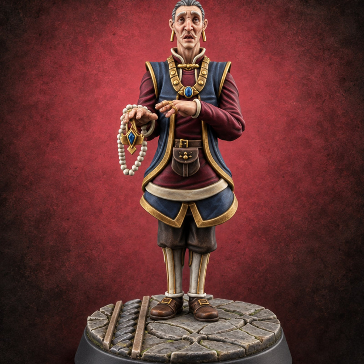 Pearls Before Patrons Human Jeweler B — painted concept preview (miniature supplied unpainted)