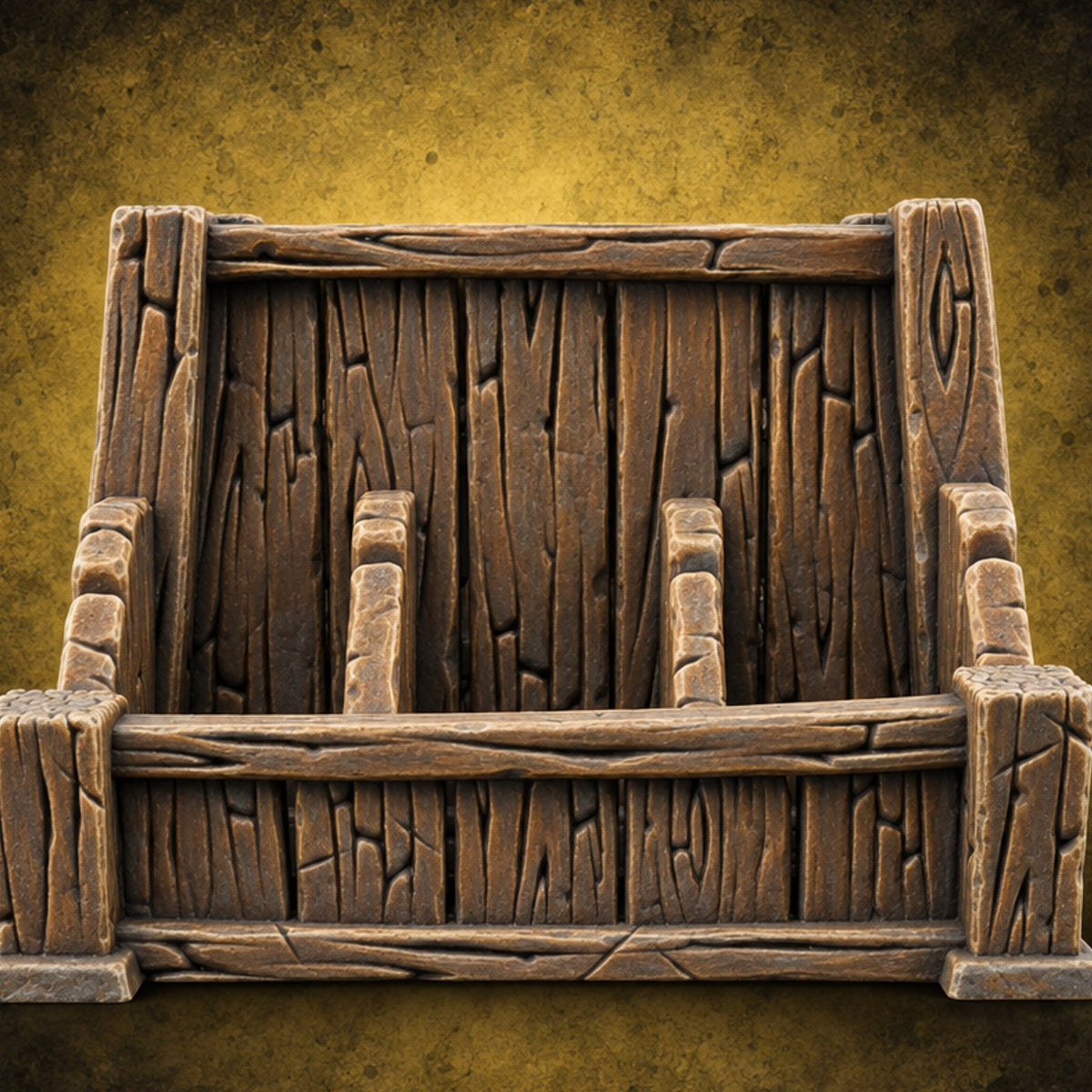 Kindling Sorted by Size Wooden Lumber Storage Rack — painted concept preview (terrain supplied unpainted)