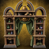 Open Tab, Open Curtains Poison Vendor Shop Terrain A — painted concept preview (terrain supplied unpainted)