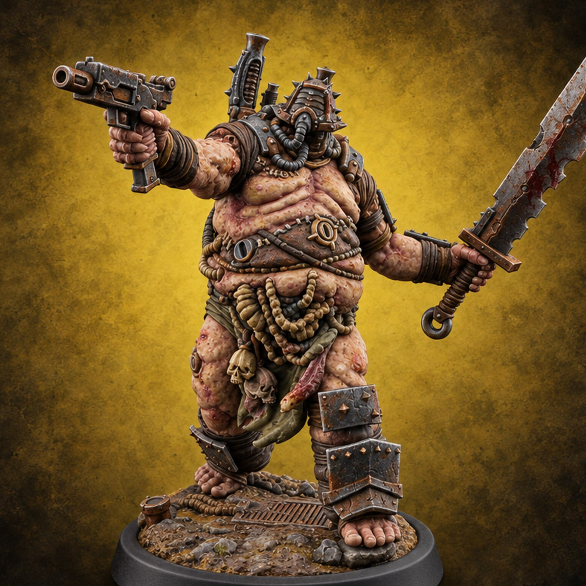 Rot Gets a Uniform Ogre Armoured Brute A — painted concept preview (miniature supplied unpainted)