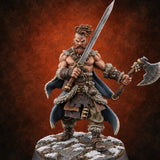 Furs Still Frosted Human Barbarian C — painted concept preview (miniature supplied unpainted)