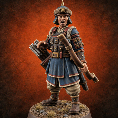 Steppe Wind at Their Backs Human Steppe Archer E — painted concept preview (miniature supplied unpainted)