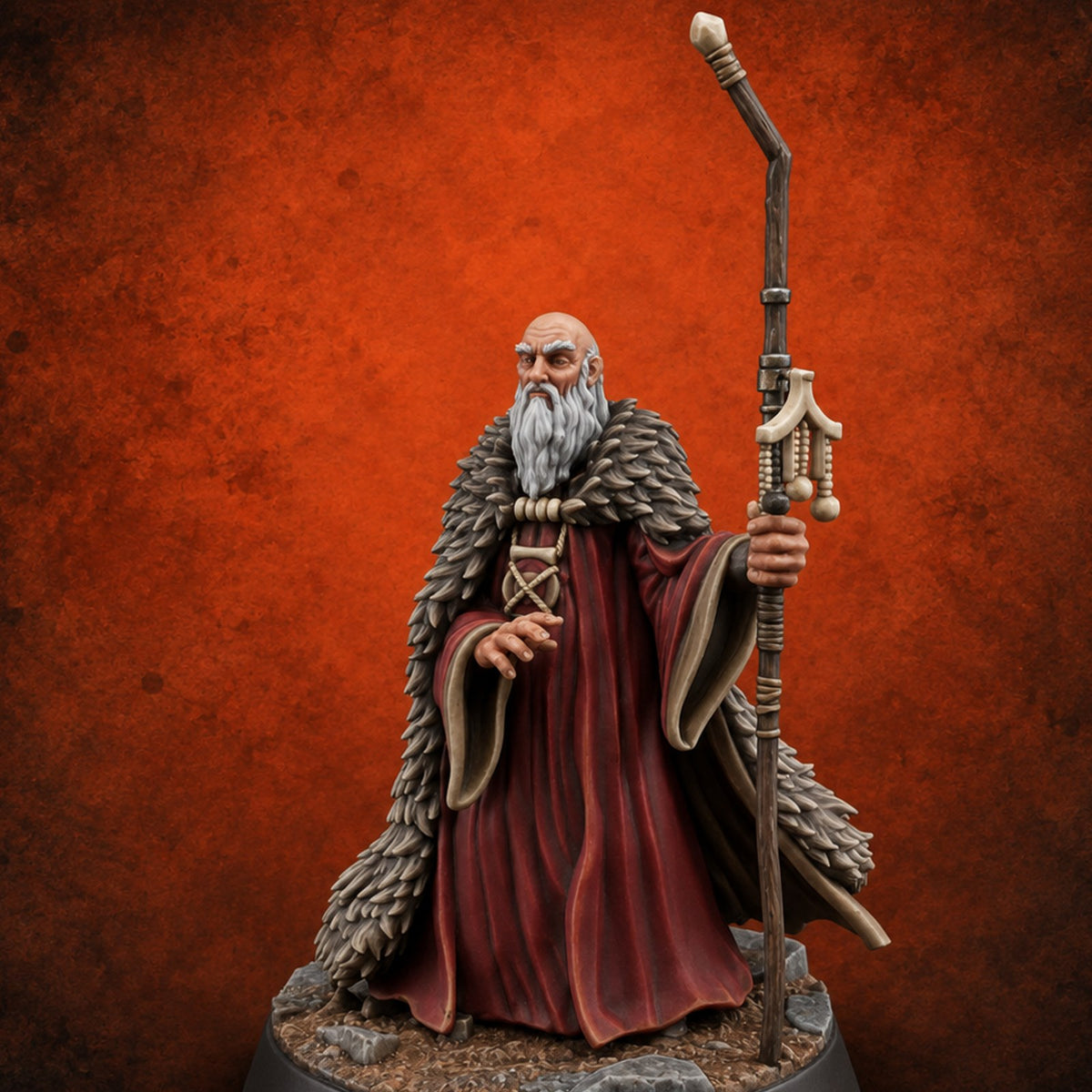 Ask the Staff, Not Him Dwarf Seer — painted concept preview (miniature supplied unpainted)