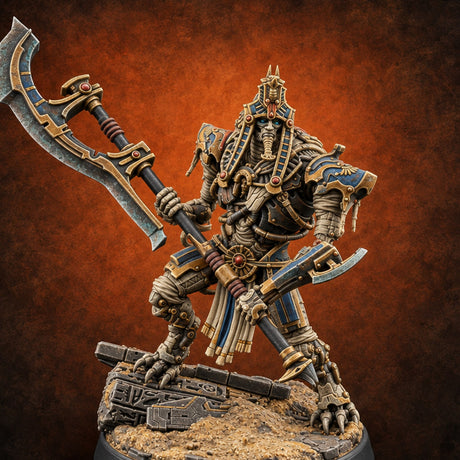 Pharaoh's Honour Guard Reports for Duty Mummy Cybernetic Warrior A — painted concept preview (miniature supplied unpainted)