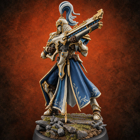 Barrels Leveled Eladrin Rifle Warden E — painted concept preview (miniature supplied unpainted)