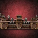 Appraised Under Glass Wooden Jeweler Shop Furniture B — painted concept preview (terrain supplied unpainted)