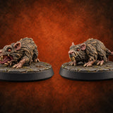 Gutter Gnawers Out Early Giant Rats — painted concept preview (miniature supplied unpainted)