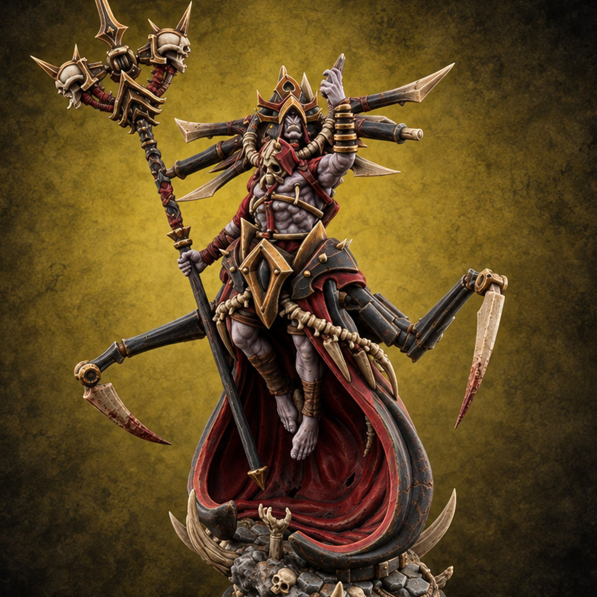 Heresy Walks on Scythe Legs Drider Heresiarch D — painted concept preview (miniature supplied unpainted)