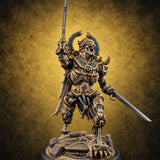 Crescent Crown, Wires Exposed Mummy Cybernetic Blade Warrior A — painted concept preview (miniature supplied unpainted)