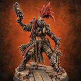Wasteland Welcome Wagon Human Gas-Masked Raider — painted concept preview (miniature supplied unpainted)