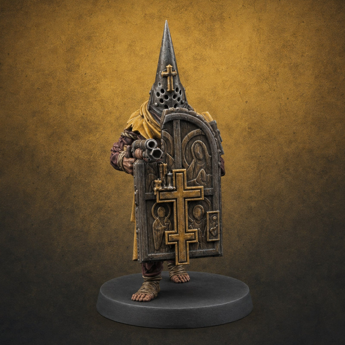 Faith Under Fire Human Pilgrim Gunner B Miniature for Dungeons and Dragons, Pathfinder or other TTRPGs