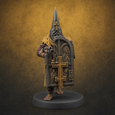 Faith Under Fire Human Pilgrim Gunner B Miniature for Dungeons and Dragons, Pathfinder or other TTRPGs