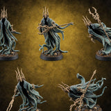 Crowned Over an Empty Hood Wraith Mages — painted concept preview (miniature supplied unpainted)