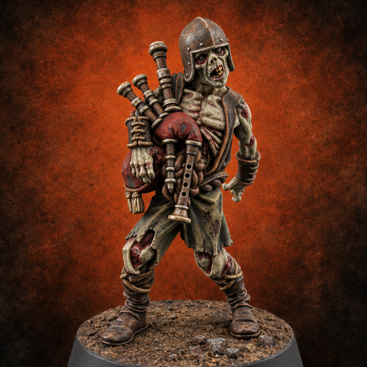Dead Tired and Still Walking Zombie C — painted concept preview (miniature supplied unpainted)