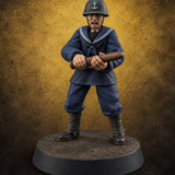 Working the Gun Japanese Naval Artillery Crewman B — painted concept preview (miniature supplied unpainted)