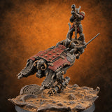 Dust Settles Behind the Pack Human Beast-Bike Rider B — painted concept preview (miniature supplied unpainted)