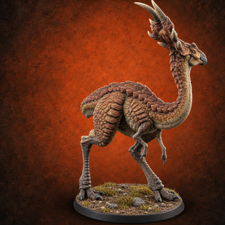 Long Necks, Short Tempers Ceratopsian Dinosaur C — painted concept preview (miniature supplied unpainted)