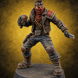 Rookies With Loaded Attitude Human Raider B — painted concept preview (miniature supplied unpainted)