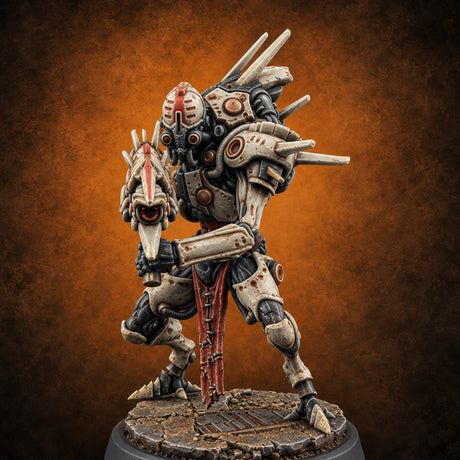 Quota Still Unfilled Human Biomechanical Snatcher E — painted concept preview (miniature supplied unpainted)