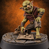 Back-Alley Odds Street Gambler A — painted concept preview (miniature supplied unpainted)