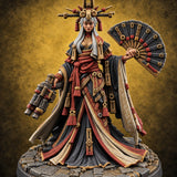 Fan Open, Barrels Down Human Bounty Hunter — painted concept preview (miniature supplied unpainted)