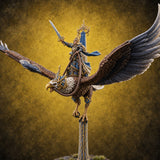 Banks Left, Blade Out Elf Officer on Giant Eagle — painted concept preview (miniature supplied unpainted)