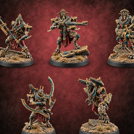Pharaoh's Honour Guard Reports for Duty Mummy Cybernetic Warriors — painted concept preview (miniature supplied unpainted)