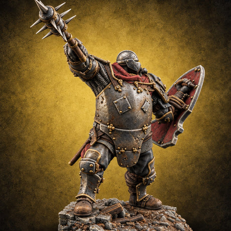 Breathing Rubble, Holding Ground Human Iron Guard Soldier A — painted concept preview (miniature supplied unpainted)