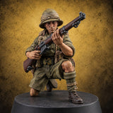 On Jungle Patrol Human Rifleman G — painted concept preview (miniature supplied unpainted)