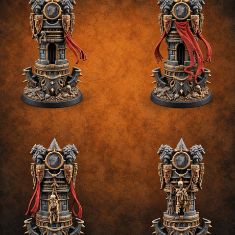 A Howl Lot of Trouble Animated Ward Towers — painted concept preview (miniature supplied unpainted)