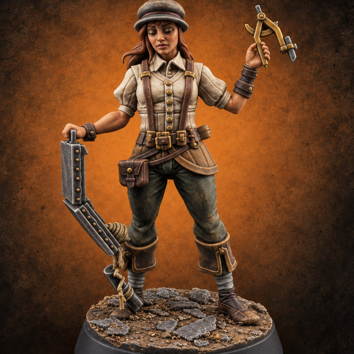 Permits Pending, Work Begins Construction Crew Worker A — painted concept preview (miniature supplied unpainted)