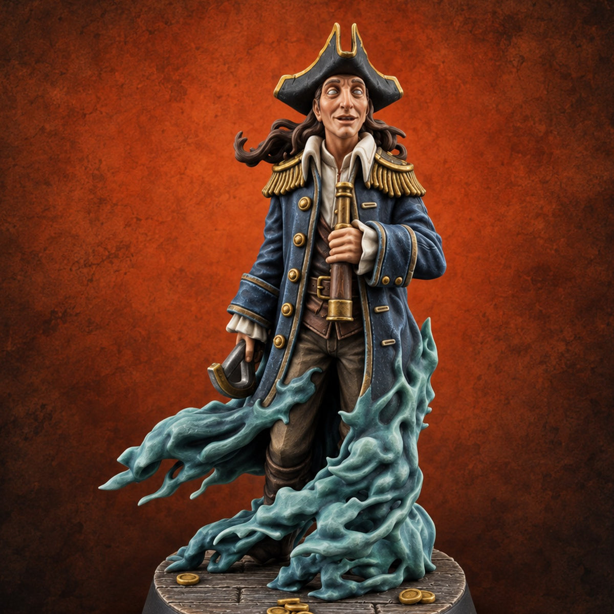 Eyes on the Horizon Human Pirate A — painted concept preview (miniature supplied unpainted)