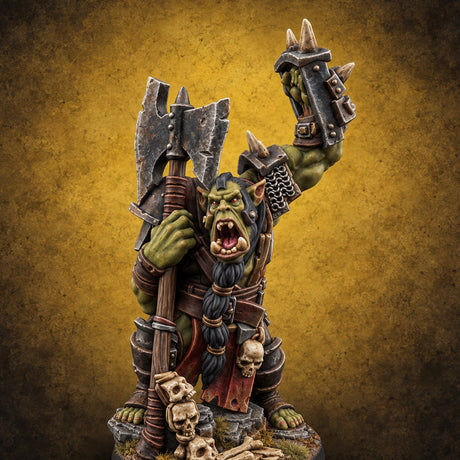 Too Mean for Distance Orc Melee Warrior C — painted concept preview (miniature supplied unpainted)