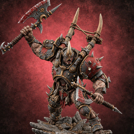 Heavy Metal, Heavier Hands Ogre Armoured Brute E — painted concept preview (miniature supplied unpainted)