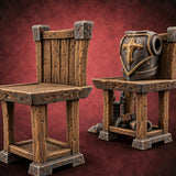 Open for Fittings Wooden Armourer Workbenches — painted concept preview (terrain supplied unpainted)