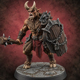 Mustered for the Raid Beastman Marauder A — painted concept preview (miniature supplied unpainted)