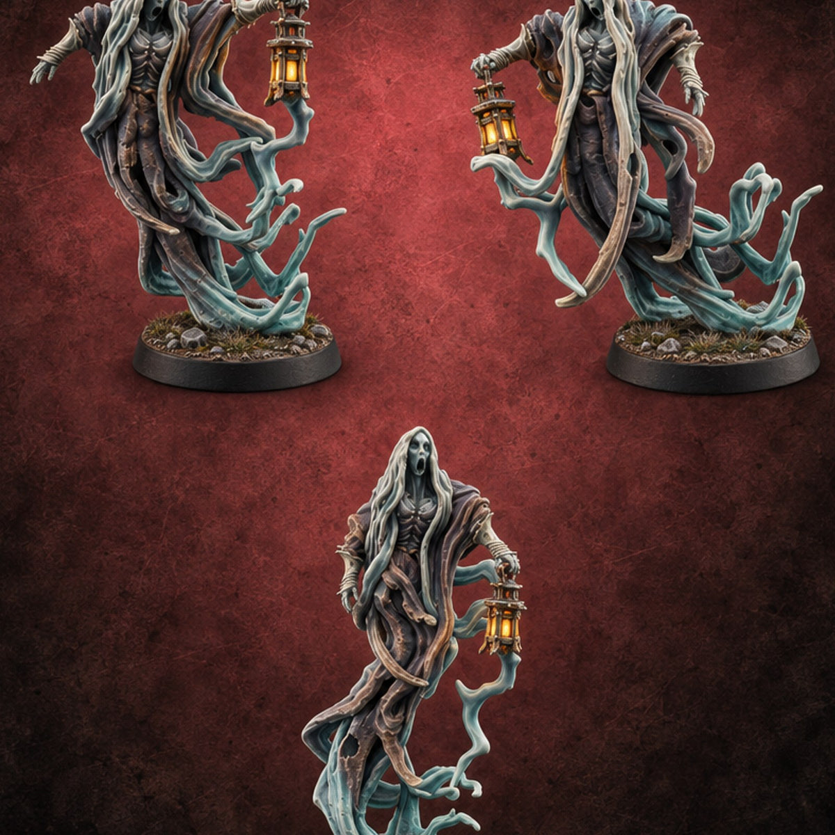 Screams Before Introductions Banshee Lantern Bearers — painted concept preview (miniature supplied unpainted)