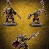 Reach Beats Rage Orc Polearm Warriors with Captain — painted concept preview (miniature supplied unpainted)